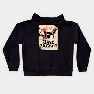 Cool Bikepacker Graphic Design Kids Hoodie